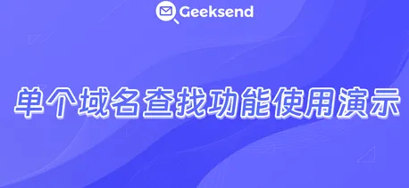 单个域名查找功能使用演示